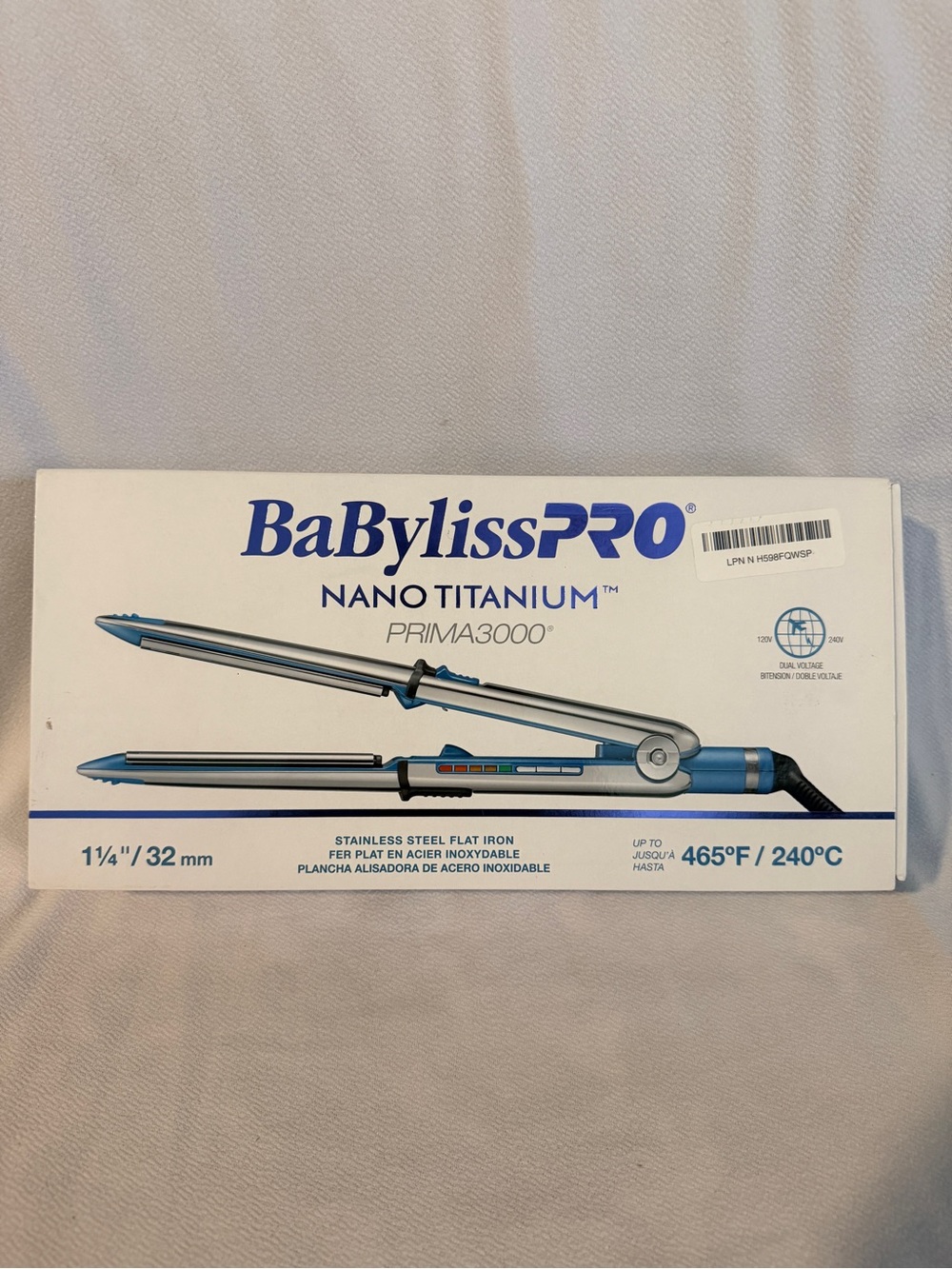 NEW BabylissPRO Nano Titanium Prima Ionic Hair Straightener BaByliss Flat Iron - Picture 3 of 8